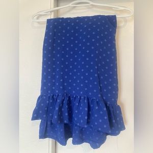 Blue polka dot skirt